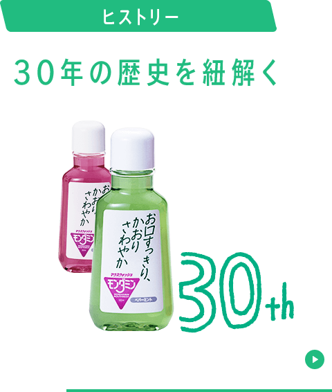 モンダミンの歴史 30年の歴史を紐解く